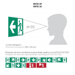 ONTEC AZ 302 M ST-W 7LED Светильник аварийный светодиодный TM Technologie