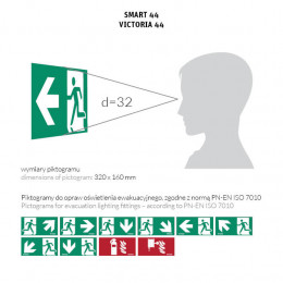 VICTORIA 44 12D 302 M ST Светильник аварийный светодиодный двусторонний TM Technologie