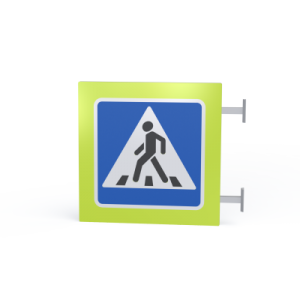 Знак дорожный "Пешеходный переход" 5.19 с внутренней подсветкой двусторонний 220В/30Вт