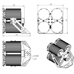 Светодиодный промышленный светильник ДСП 27-520-50-Г60/К15/К40