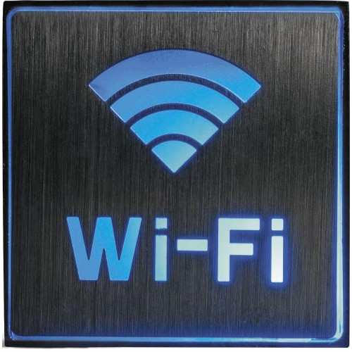 EL51 Светильник аккумуляторный, 1 LED/1W 230V, AC "Wi-fi" синий 110*110*20 mm, серебристый