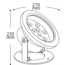 Светодиодный светильник подводный LL-874 Lux 18W RGB 24V IP68