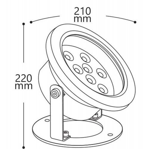 Светодиодный светильник подводный LL-874 Lux 18W RGB 24V IP68