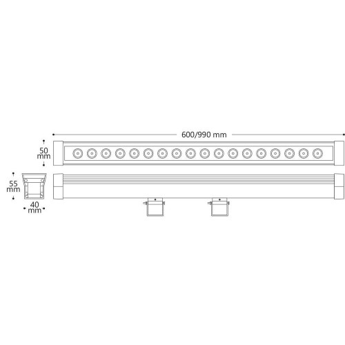 Линейный светильник архитектурный LL-879 Lux 18W 6500K 230V IP65