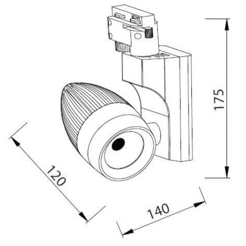 HL830L Светодиодный трековый светильник 23W 4200K Белый