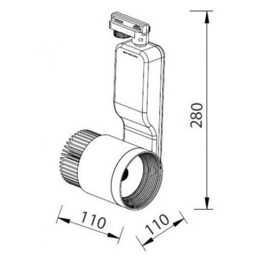 HL832L Светодиодный трековый светильник 23W 4200K