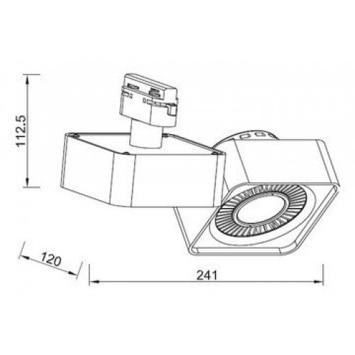 HL827L Светодиодный трековый светильник 40W 4200K
