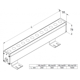 XLD-MLine100-36-RGB-220 Архитектурный светодиодный светильник RGB