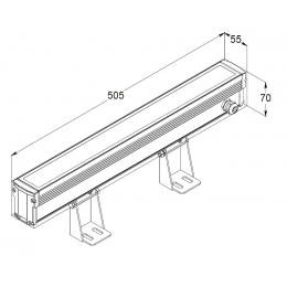 XLD-Line50-18-RED-220-W Светильник для архитектурного освещения