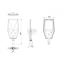 LE-СКУ-70-125-6805-65Х Уличный светодиодный светильник