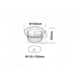 LE-СВО-16-010-7585-44Д Светодиодный светильник ДАУНЛАЙТ