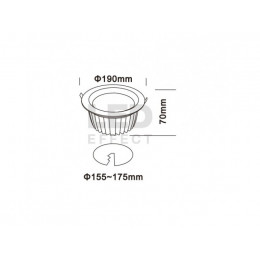LE-СВО-16-020-7695-44Д Светодиодный светильник ДАУНЛАЙТ