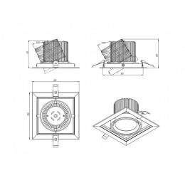 LE-СВО-16-020-8880-44Д Встраиваемый светодиодный светильник
