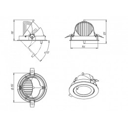 LE-СВО-16-020-8874-44Д Светодиодный светильник ДАУНЛАЙТ