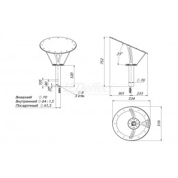 LE-СТУ-36-054-1991-67Д Парковый светильник серии КАШТАН