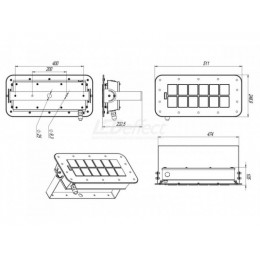 LE-СБУ-32-150-1842Ех-67Х Взрывозащищенный светодиодный светильник серии KEDR Ех 2.0 (СБУ)