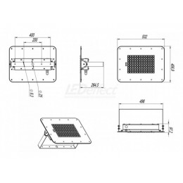 LE-СБУ-32-200-1843Ех-67Х Взрывозащищенный светодиодный светильник серии KEDR Ех 2.0 (СБУ)