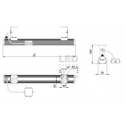 LE-СПП-26-012-5322-65Х Промышленный линейный светильник серии СТРУНА