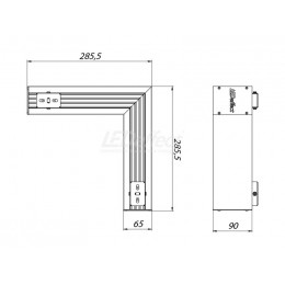 LE-ССО-23-020-2875-20Х соединительный элемент для светильника СТРЕЛА