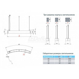 LE-ССО-23-030-4471-20Х Линейный светильник cерии СТРЕЛА S