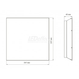 ОФИС 25Вт (черепашка-встраиваемый) Аварийный офисный светильник