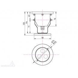 LP G 80/6/8 N AISI 304 Подводный светодиодный светильник