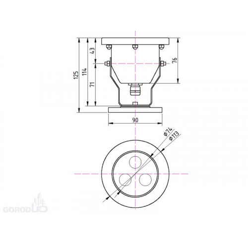 LP G 80/6/8 N AISI 304 Подводный светодиодный светильник
