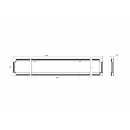 SLIMPANEL.2-150x1200-25 Офисный светодиодный светильник с торцевой подсветкой