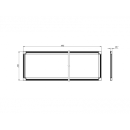 SLIMPANEL.3-295x1195-25 Офисный светодиодный светильник с торцевой подсветкой