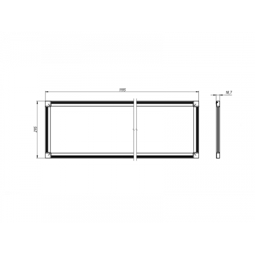 SLIMPANEL.3-295x1195-25 Офисный светодиодный светильник с торцевой подсветкой