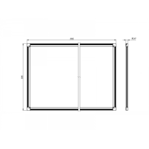 SLIMPANEL.3-595x1195-50 Офисный светодиодный светильник с торцевой подсветкой