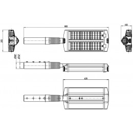 LL-MAG2-090-236 Уличный светодиодный светильник консольный 86 Вт LL-ДКУ-02-090-0300-67