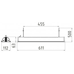 LINE.P 16 Подвесной линейный светодиодный светильник 16 ВТ LL-ДСО-01-016-3501-30Д/Б/Т