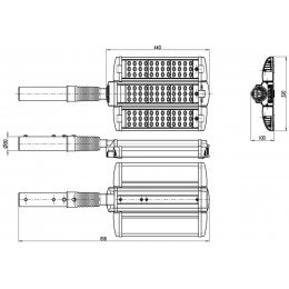 LL-MAG2-135-336 Уличный светодиодный светильник консольный 129 Вт LL-ДКУ-02-135-0314-67