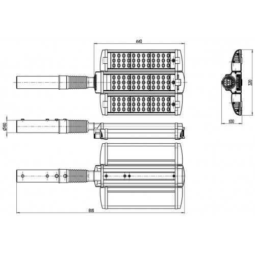 LL-MAG2-135-336 Уличный светодиодный светильник консольный 129 Вт