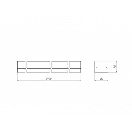 LineLux.N-080/LL-ДПО-080-240 Линейный светодиодный светильник