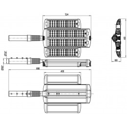 LL-MAG2-210-248/236 Уличный светодиодный светильник консольный 200 Вт LL-ДКУ-02-210-0304-67