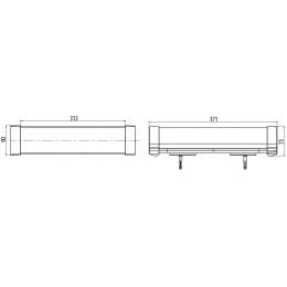 LINE.N 8 Накладной линейный светодиодный светильник 7 ВТ LL-ДПО-01-008-3301-53Д/Б/Т