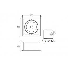 ALGOL 1 LED Светильник светодиодный карданный Luxeon 3000К