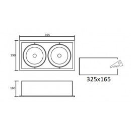 ALGOL 2 LED Светильник светодиодный карданный Luxeon 3000К