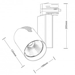CASTOR LED Светильник светодиодный трековый Luxeon 3000К