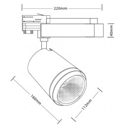 ORION LED Светильник светодиодный трековый Luxeon 3000К