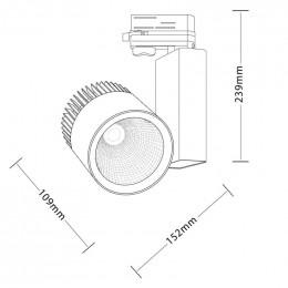 POLARIS LED Светильник светодиодный трековый Luxeon 2700К