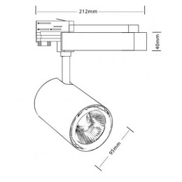 WESEN LED Светильник светодиодный трековый Luxeon 4000К