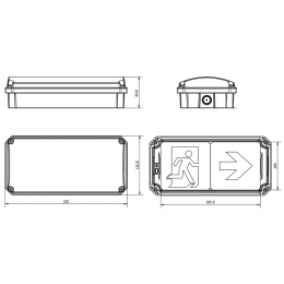 BONUS 3H M ST IP66 Светильник аварийный светодиодный