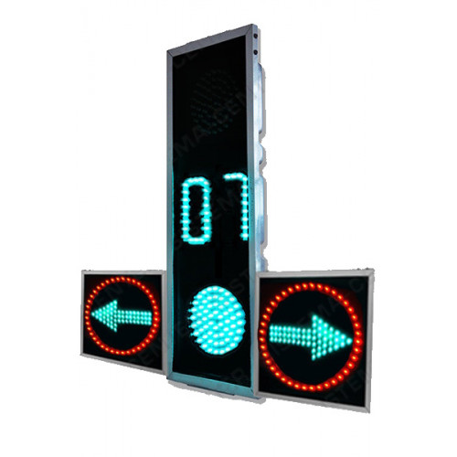 Светофор Т.3ПЛ с ТООВ транспортный с двумя доп. секциями (100мм)