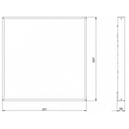 OFFICE 33-M600x600 (LL-DPO-033-M600x600) Светодиодный светильник офисный накладной 33 ВТ