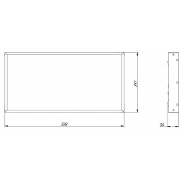 LL-DPO-020-M600x300 / OFFICE 20-M600x300 Накладной светодиодный светильник офисный 16 ВТ