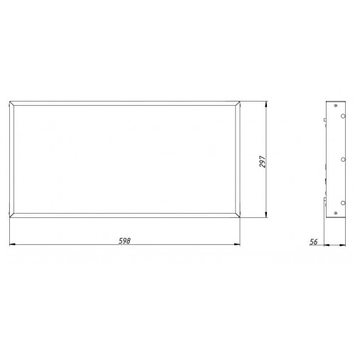 LL-DPO-020-M600x300 / OFFICE 20-M600x300 Накладной светодиодный светильник офисный 16 ВТ