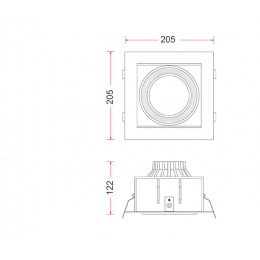 GRAZIOSO 1 LED 30 3000K clean Светильник светодиодный карданный Vivo Luce